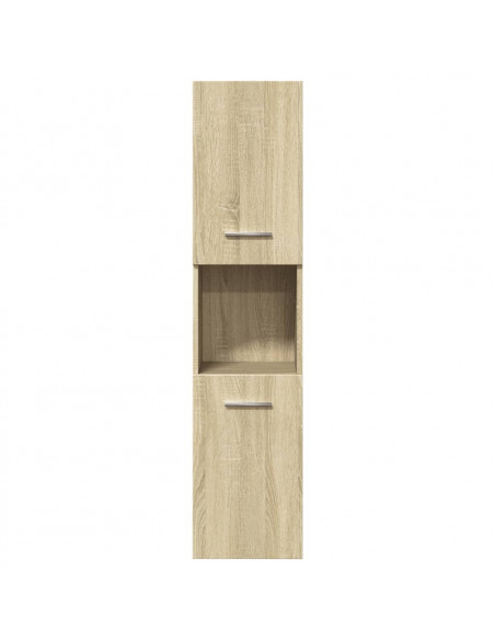 Set Mobili da Bagno 5 pz Rovere Sonoma in Legno Multistrato