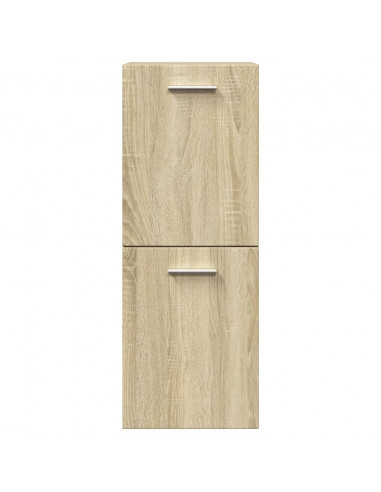 Set Mobili da Bagno 5 pz Rovere Sonoma in Legno Multistrato