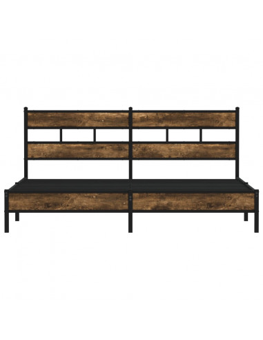 Giroletto senza Materaso in Metallo Rovere Fumo 193x203 cm