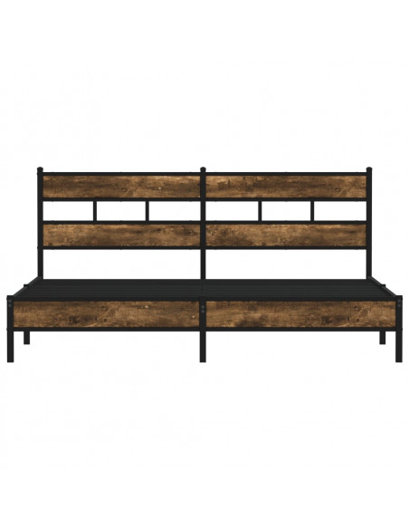 Giroletto senza Materaso in Metallo Rovere Fumo 193x203 cm