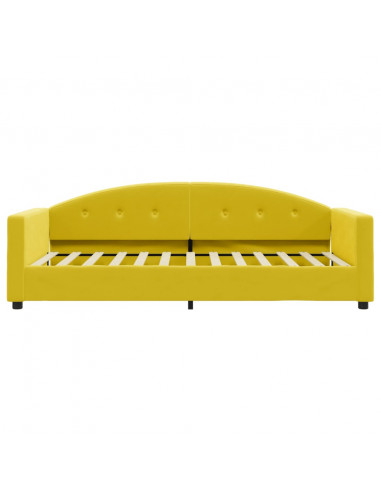 Letto da Giorno Giallo 90x200 cm in Velluto
