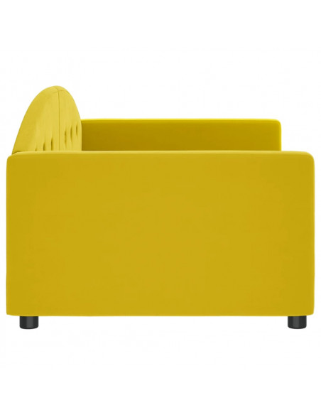 Letto da Giorno Giallo 90x200 cm in Velluto