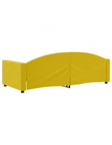 Letto da Giorno Giallo 90x200 cm in Velluto