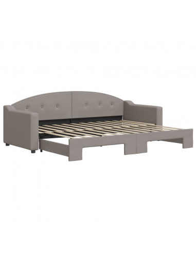 Divano Letto con Letto Estraibile Tortora 80x200 cm Tessuto