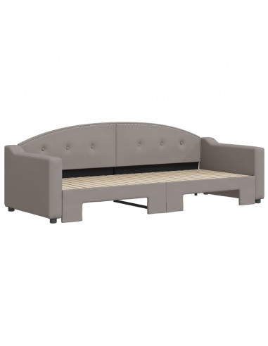 Divano Letto con Letto Estraibile Tortora 80x200 cm Tessuto