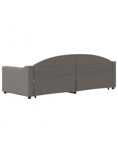 Divano Letto con Letto Estraibile Tortora 80x200 cm Tessuto