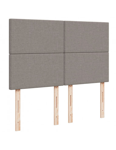 Giroletto a Molle con Materasso Tortora 140x200 cm in Tessuto