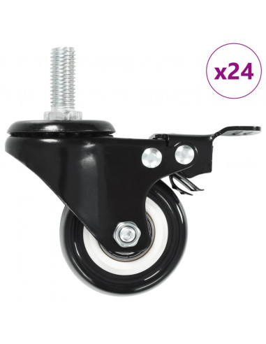 Ruote Girevoli con Freni 24 pz 50 mm