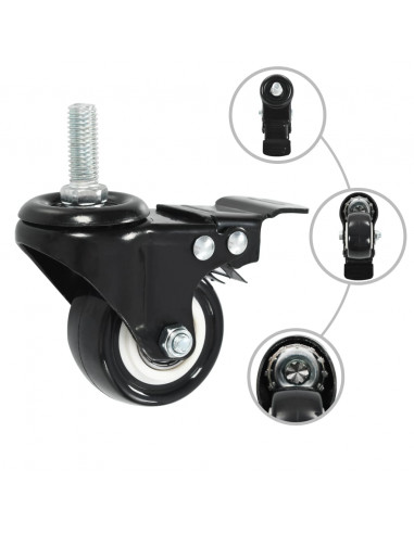 Ruote Girevoli con Freni 24 pz 50 mm