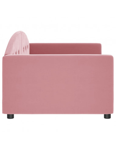 Letto da Giorno Rosa 90x200 cm in Velluto