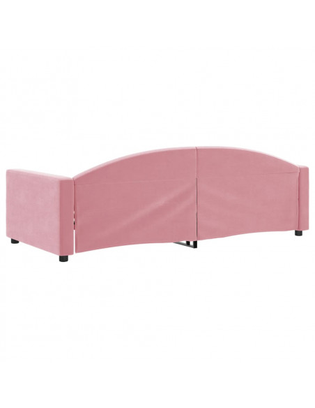 Letto da Giorno Rosa 90x200 cm in Velluto