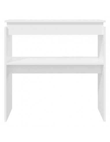 Tavolino Consolle Bianco 80x30x80 cm in Legno Multistrato