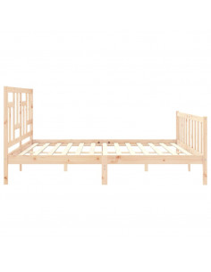 Giroletto con Testiera 200x200 cm in Legno Massello 2