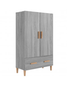 Credenza Grigio Sonoma 70x31x115 cm in Legno Multistrato 2