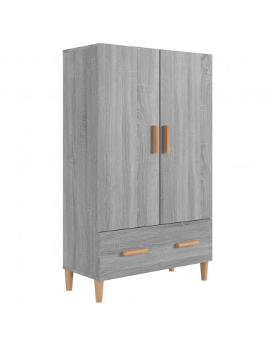 Credenza Grigio Sonoma 70x31x115 cm in Legno Multistrato