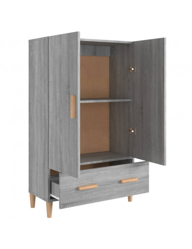 Credenza Grigio Sonoma 70x31x115 cm in Legno Multistrato