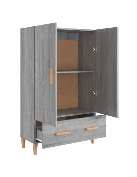Credenza Grigio Sonoma 70x31x115 cm in Legno Multistrato