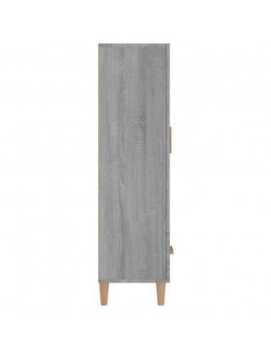 Credenza Grigio Sonoma 70x31x115 cm in Legno Multistrato
