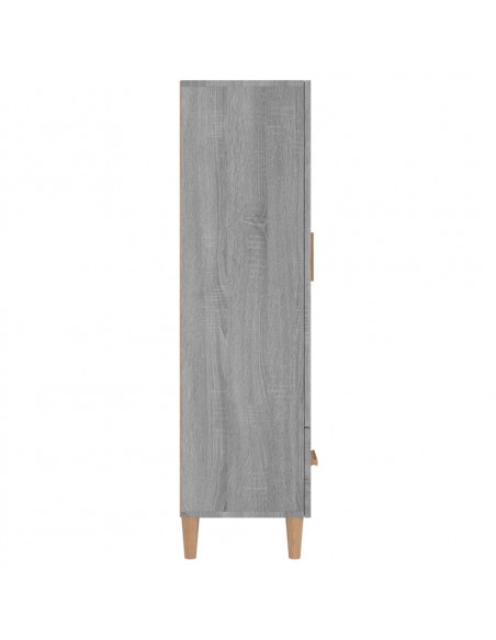 Credenza Grigio Sonoma 70x31x115 cm in Legno Multistrato