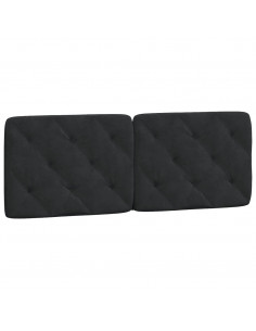Cuscino Testiera Nero 120 cm in Velluto 2