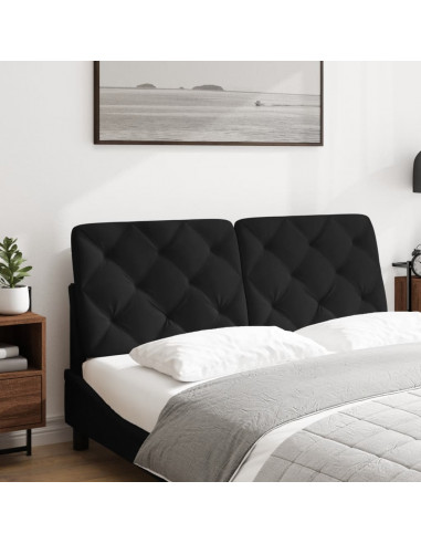 Cuscino Testiera Nero 120 cm in Velluto