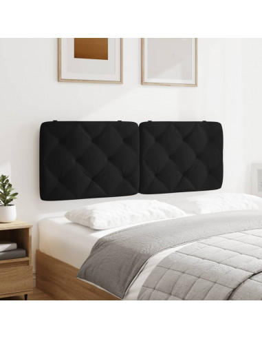 Cuscino Testiera Nero 120 cm in Velluto