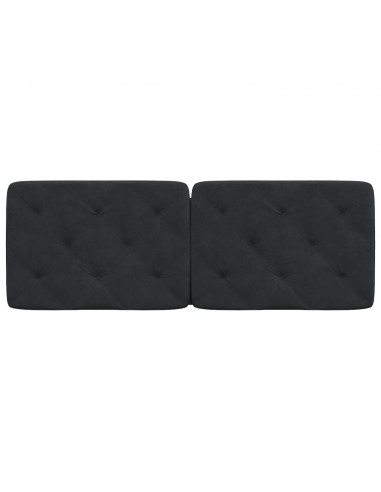 Cuscino Testiera Nero 120 cm in Velluto