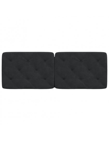 Cuscino Testiera Nero 120 cm in Velluto