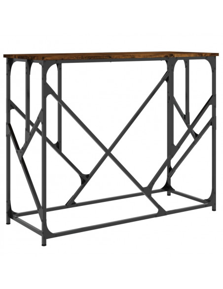 Tavolo Consolle Rovere Fumo 100x40x80 cm in Legno Multistrato
