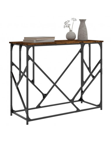 Tavolo Consolle Rovere Fumo 100x40x80 cm in Legno Multistrato