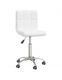 Sedia da Ufficio Girevole Bianca in Similpelle 2