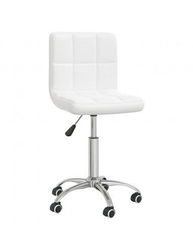 Sedia da Ufficio Girevole Bianca in Similpelle