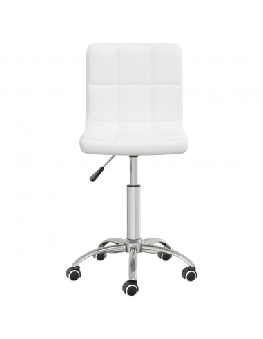Sedia da Ufficio Girevole Bianca in Similpelle
