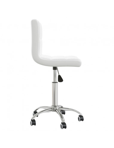 Sedia da Ufficio Girevole Bianca in Similpelle