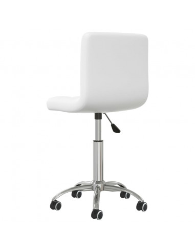 Sedia da Ufficio Girevole Bianca in Similpelle