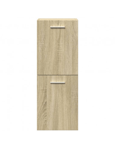 Set Mobili da Bagno 3 pz Rovere Sonoma in Legno Multistrato