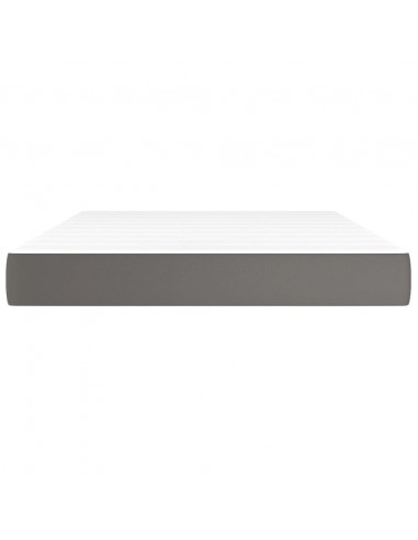 Materasso a Molle Grigio 140x190x20 cm in Similpelle