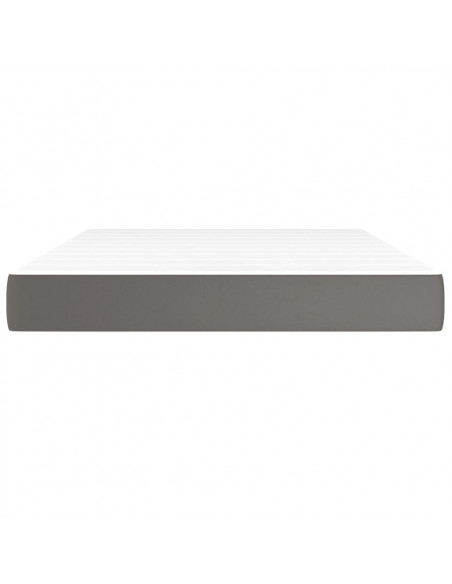 Materasso a Molle Grigio 140x190x20 cm in Similpelle