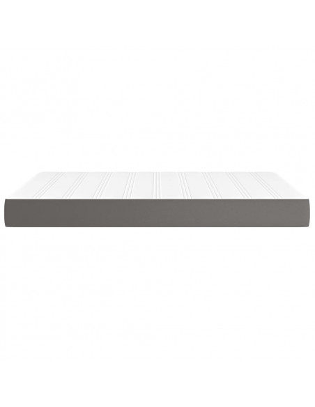 Materasso a Molle Grigio 140x190x20 cm in Similpelle
