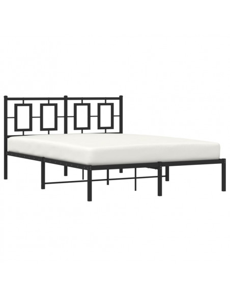 Giroletto con Testiera in Metallo Nero 140x190 cm