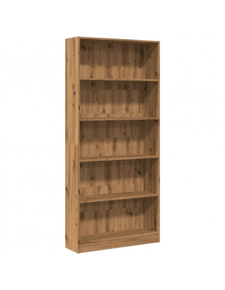 Libreria Rovere Artigianale 80x24x176 cm in Legno Multistrato