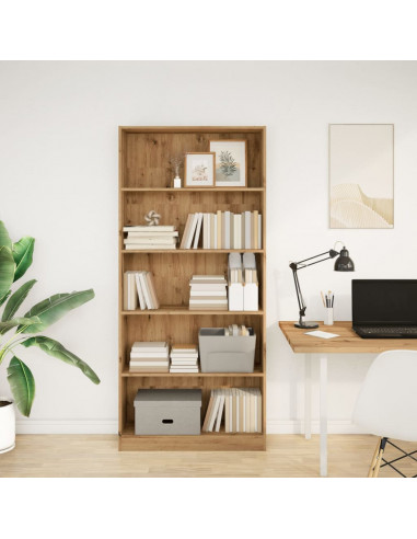 Libreria Rovere Artigianale 80x24x176 cm in Legno Multistrato