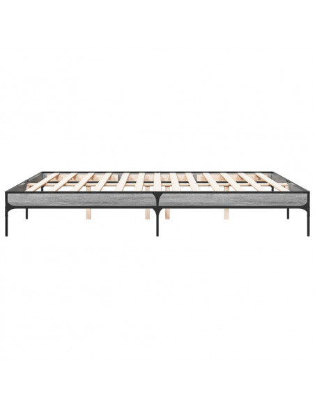Giroletto Grigio Sonoma 180x200 cm in Legno Multistrato Metallo