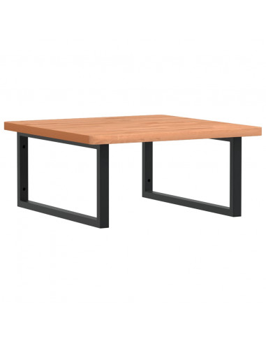 Ripiano a Parete per Lavabo in Acciaio e Massello di Faggio