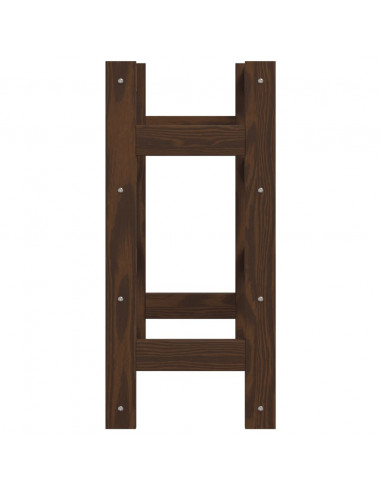 Portabottiglie per 16 Bottiglie Marrone Legno Massello di Pino