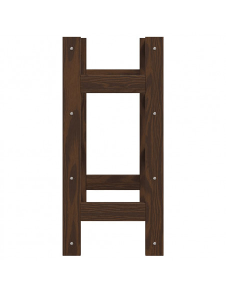 Portabottiglie per 16 Bottiglie Marrone Legno Massello di Pino