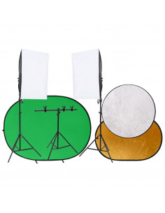 Kit Studio Fotografico con Luci Fondale e Riflettore 2