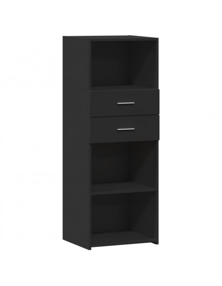 Credenza Nera 45x42,5x124 cm in Legno Multistrato