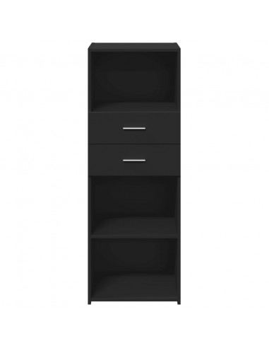 Credenza Nera 45x42,5x124 cm in Legno Multistrato