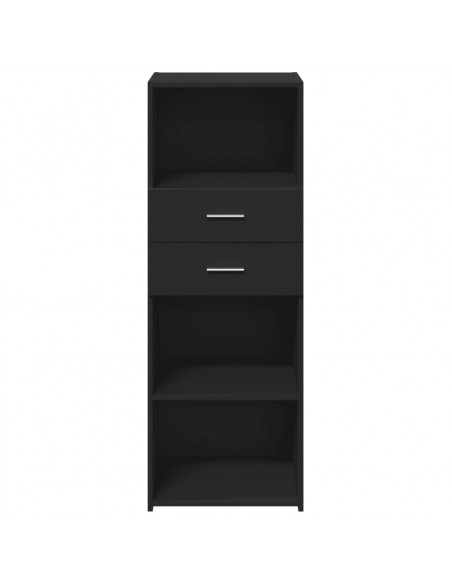 Credenza Nera 45x42,5x124 cm in Legno Multistrato